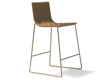 TRENZA BQ0705 - Sled base high polypropylene garden stool by Andreu World - view 3